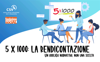 5x1000: la rendicontazione -  un corso organizzato da CSVAA e ConfiniOnline